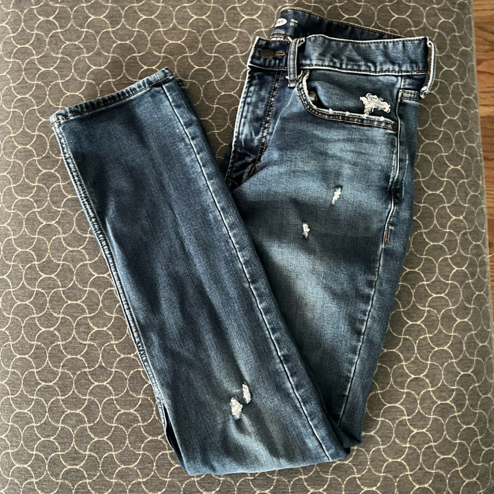 Old Navy Distressed Slim Jeans 30x30